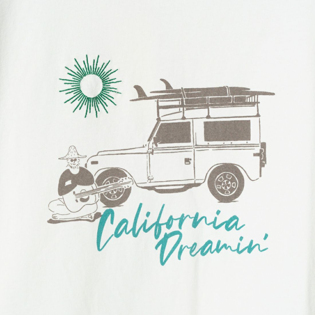 HELLO CALIF [ハローカリフ] 7.1oz天竺プリントTシャツ [HC-242-032] E WHITE