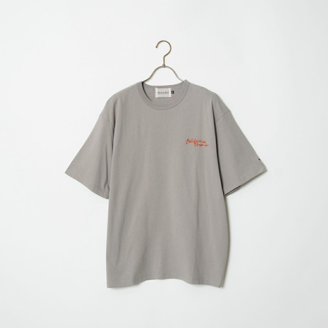 HELLO CALIF [ハローカリフ] 7.1oz天竺プリントTシャツ [HC-242-032] D GREY