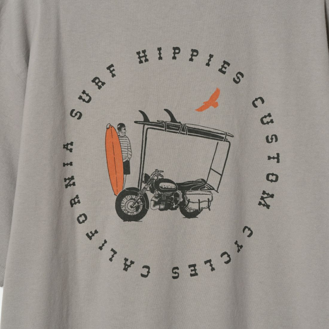 HELLO CALIF [ハローカリフ] 7.1oz天竺プリントTシャツ [HC-242-032] D GREY