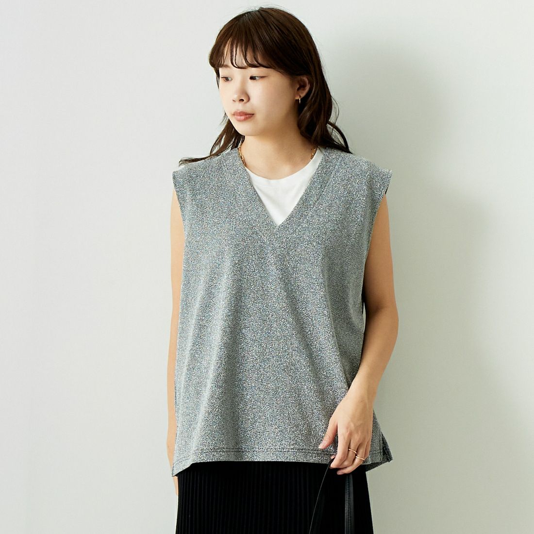 19 ｼﾙﾊﾞｰ&&モデル身長：167cm 着用サイズ：F&&