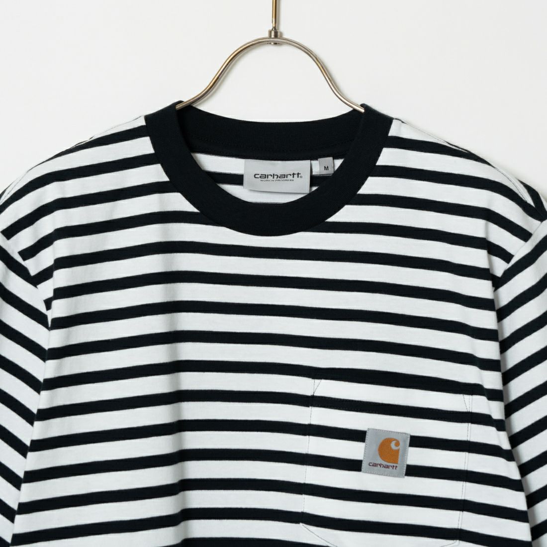 carhartt WIP [カーハートダブリューアイピー] スクエアラベルポケットTシャツ [I032311] S.ST BLACK
