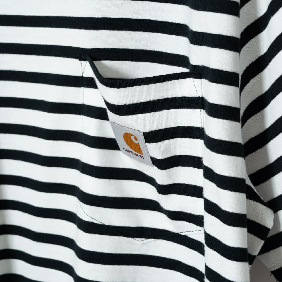 carhartt WIP [カーハートダブリューアイピー] スクエアラベルポケットTシャツ [I032311] S.ST BLACK