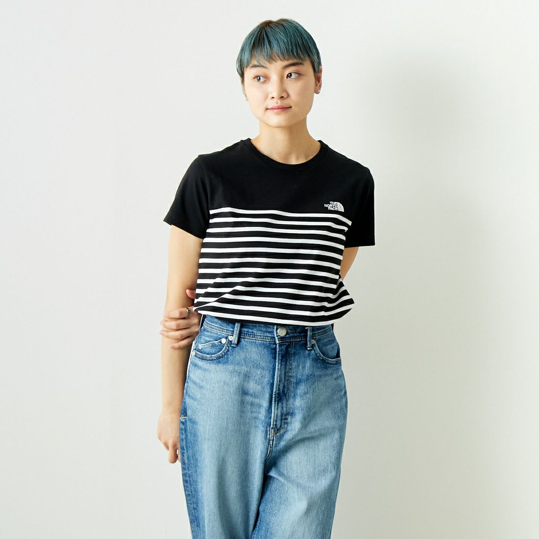 THE NORTH FACE [ザ ノースフェイス] ショートスリーブパネルボーダーTシャツ [NTW32406]