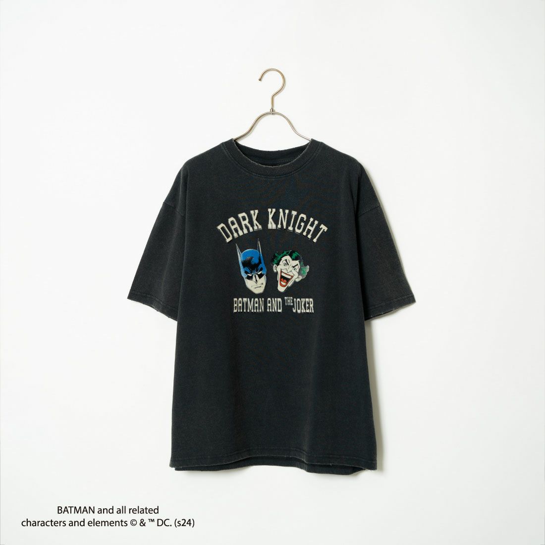 Jeans Factory Clothes [ジーンズファクトリークローズ] BATMAN ダメージ加工フロッキープリントTシャツ [JFC-242-038]