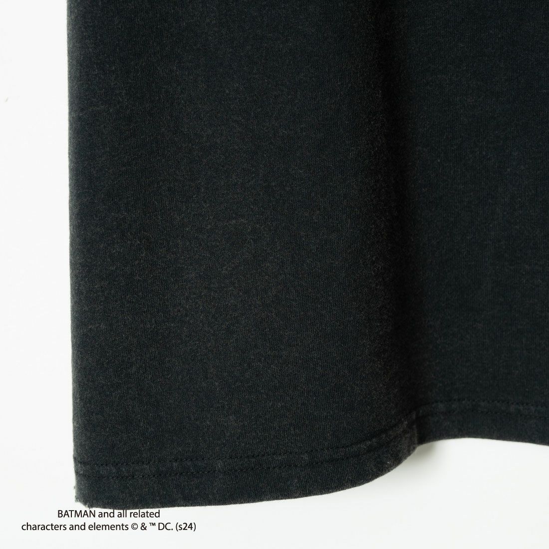 Jeans Factory Clothes [ジーンズファクトリークローズ] BATMAN ダメージ加工フロッキープリントTシャツ [JFC-242-038] BLACK
