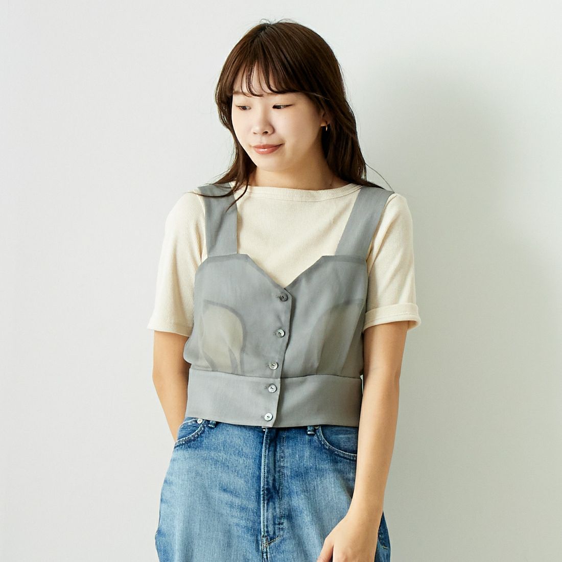 GREY&&モデル身長：167cm 着用サイズ：S&&