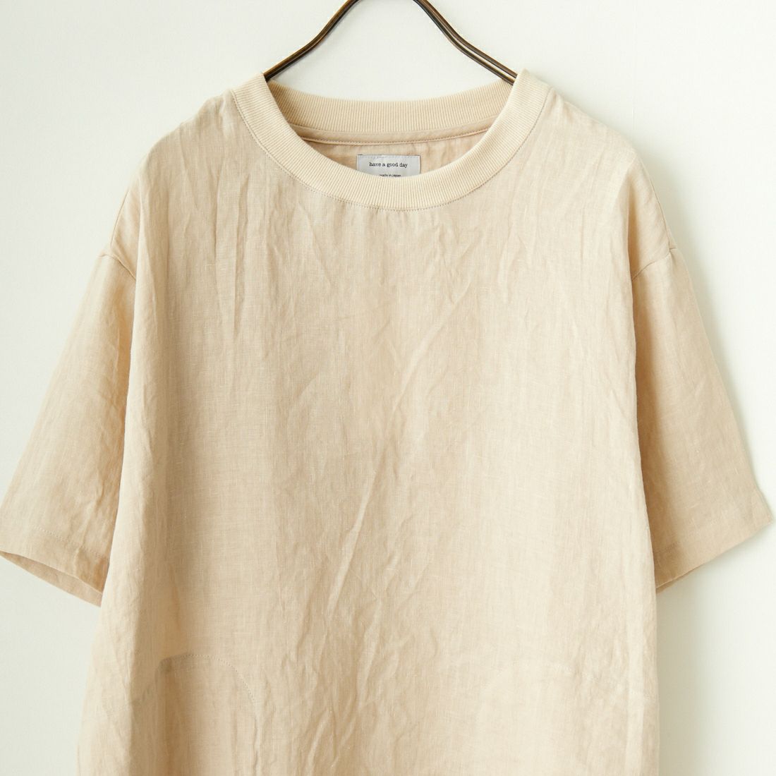 have a good day [ハブアグッドデイ] ショートスリーブリネンシャツ [HGD-281] BEIGE
