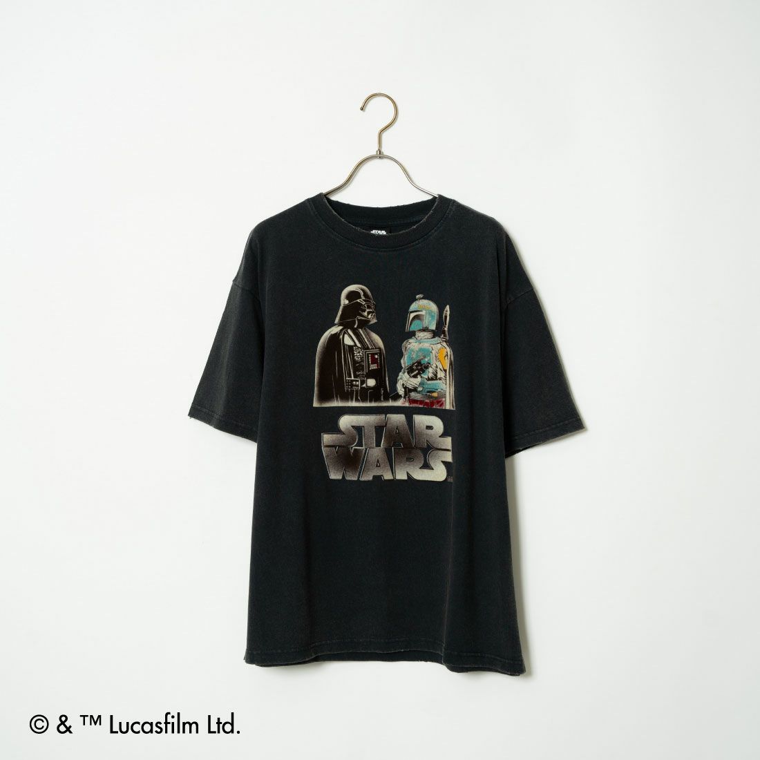 Jeans Factory Clothes [ジーンズファクトリークローズ] STARWARS ダメージ加工フロッキープリントTシャツ [JFC-242-041]