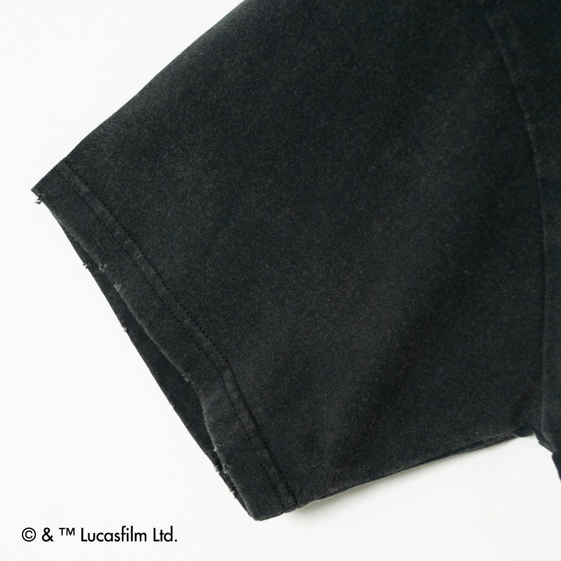 Jeans Factory Clothes [ジーンズファクトリークローズ] STARWARS ダメージ加工フロッキープリントTシャツ [JFC-242-041] BLACK