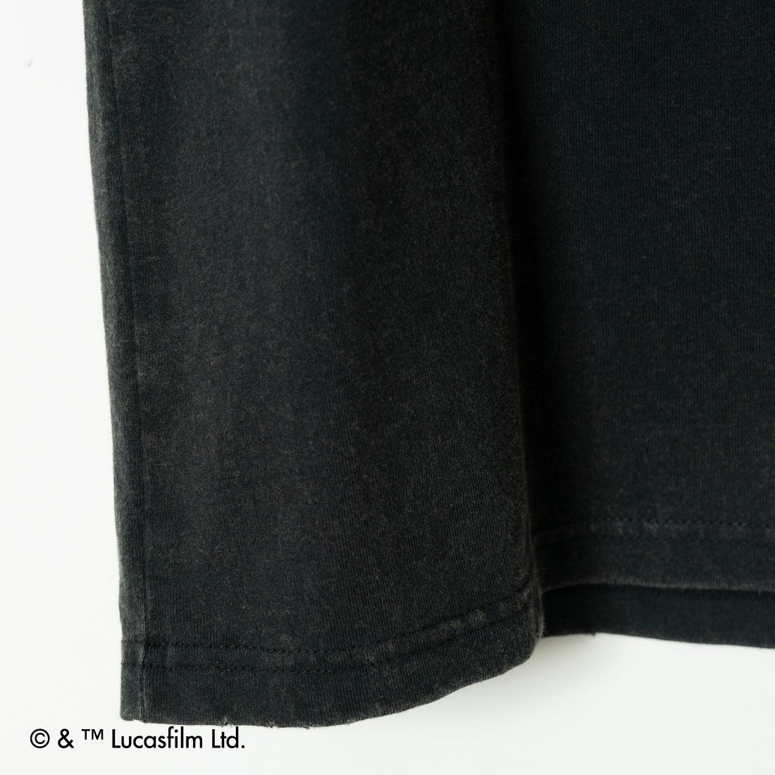 Jeans Factory Clothes [ジーンズファクトリークローズ] STARWARS ダメージ加工フロッキープリントTシャツ [JFC-242-041] BLACK