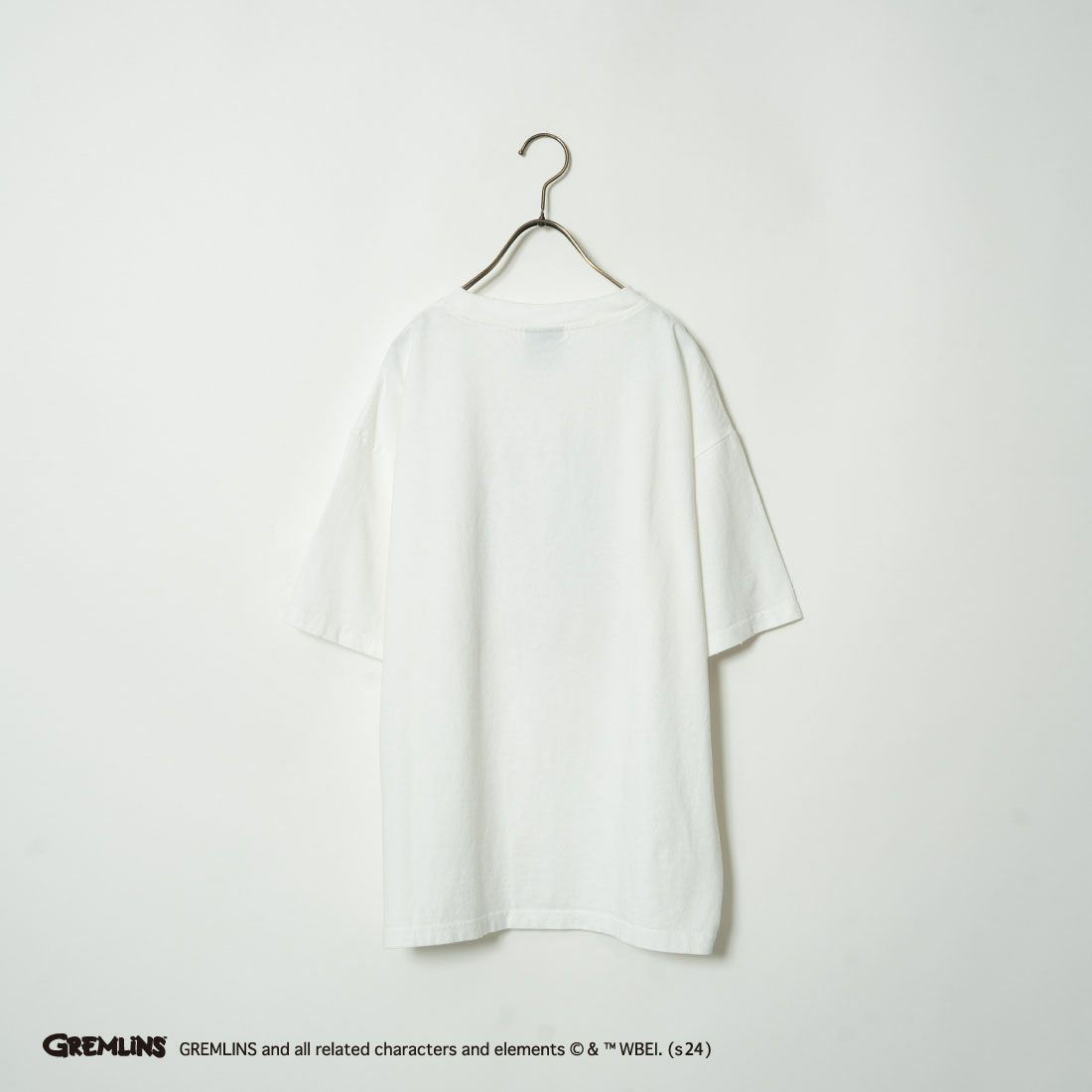Jeans Factory Clothes [ジーンズファクトリークローズ] GREMLINS ダメージ加工フロッキープリントTシャツ [JFC-242-040] WHITE