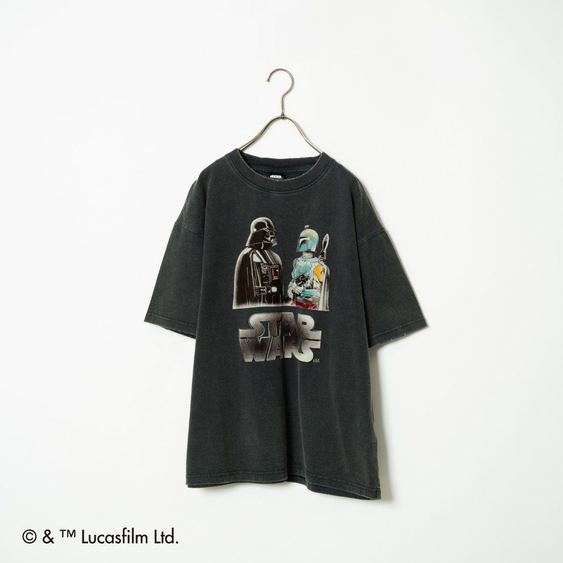 Jeans Factory Clothes [ジーンズファクトリークローズ] STARWARS ダメージ加工フロッキープリントTシャツ [JFC-242-041]