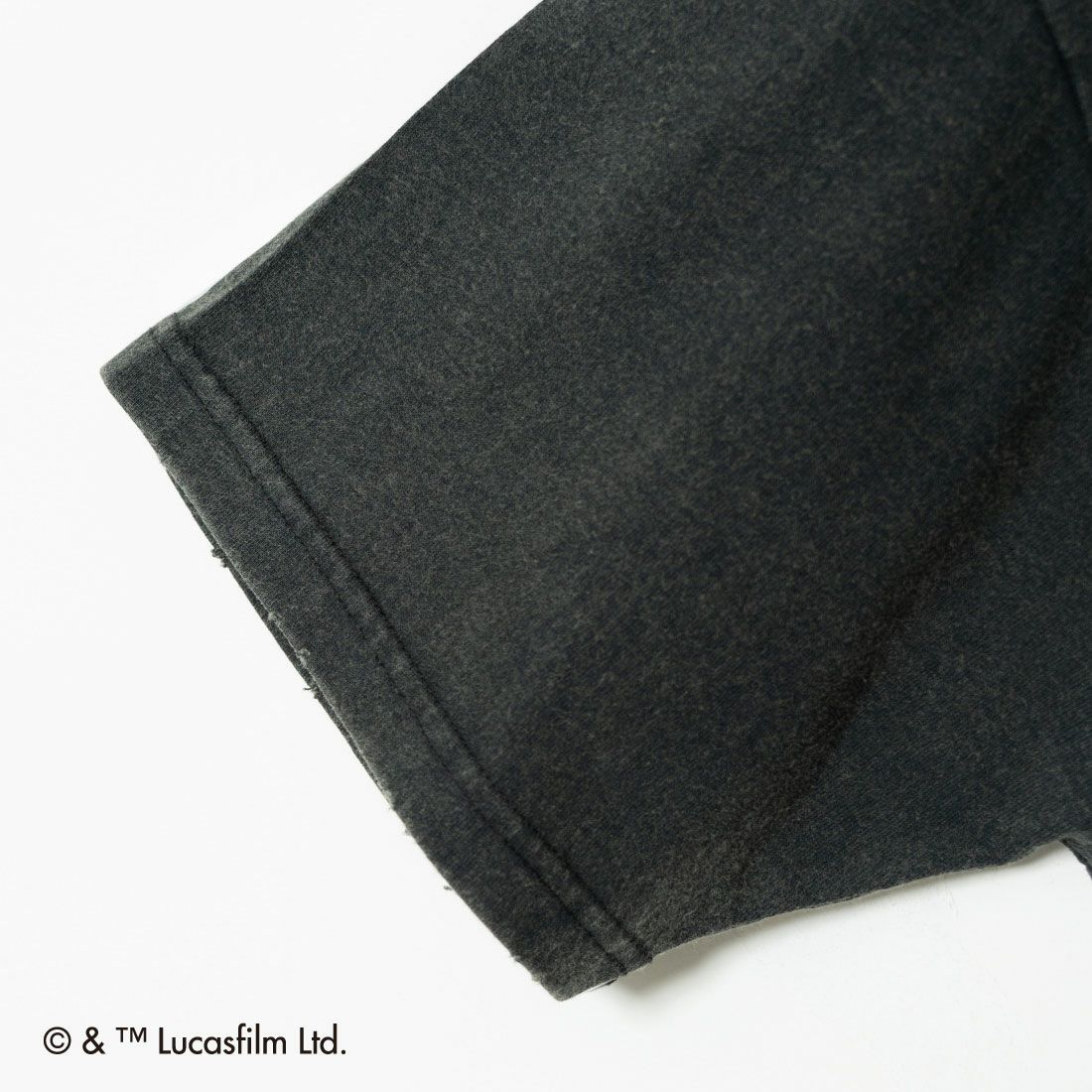 Jeans Factory Clothes [ジーンズファクトリークローズ] STARWARS ダメージ加工フロッキープリントTシャツ [JFC-242-041] BLACK