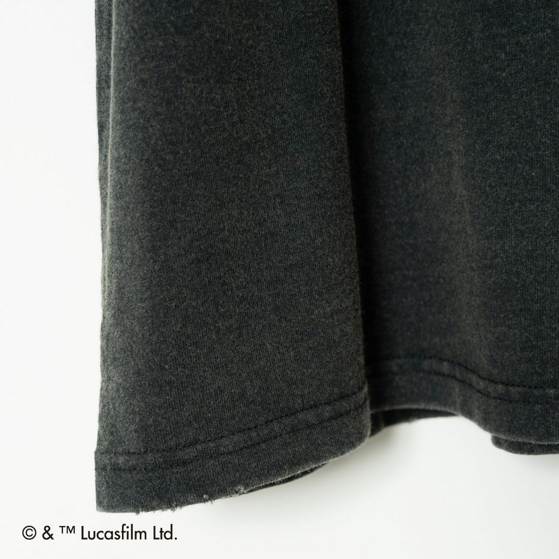 Jeans Factory Clothes [ジーンズファクトリークローズ] STARWARS ダメージ加工フロッキープリントTシャツ [JFC-242-041] BLACK