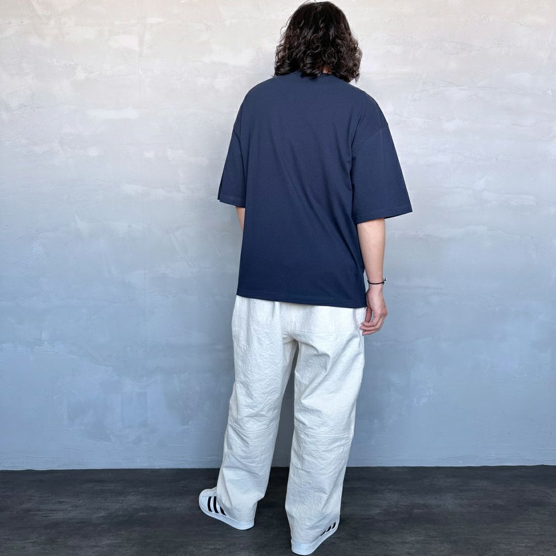 U.S.POLO ASSN. [ユーエスポロアッスン] 別注 ワンポイントロゴ刺繍 ショートスリーブTシャツ [PLM42216IN-JF] ﾈｲﾋﾞｰ &&モデル身長：173cm 着用サイズ：L&&