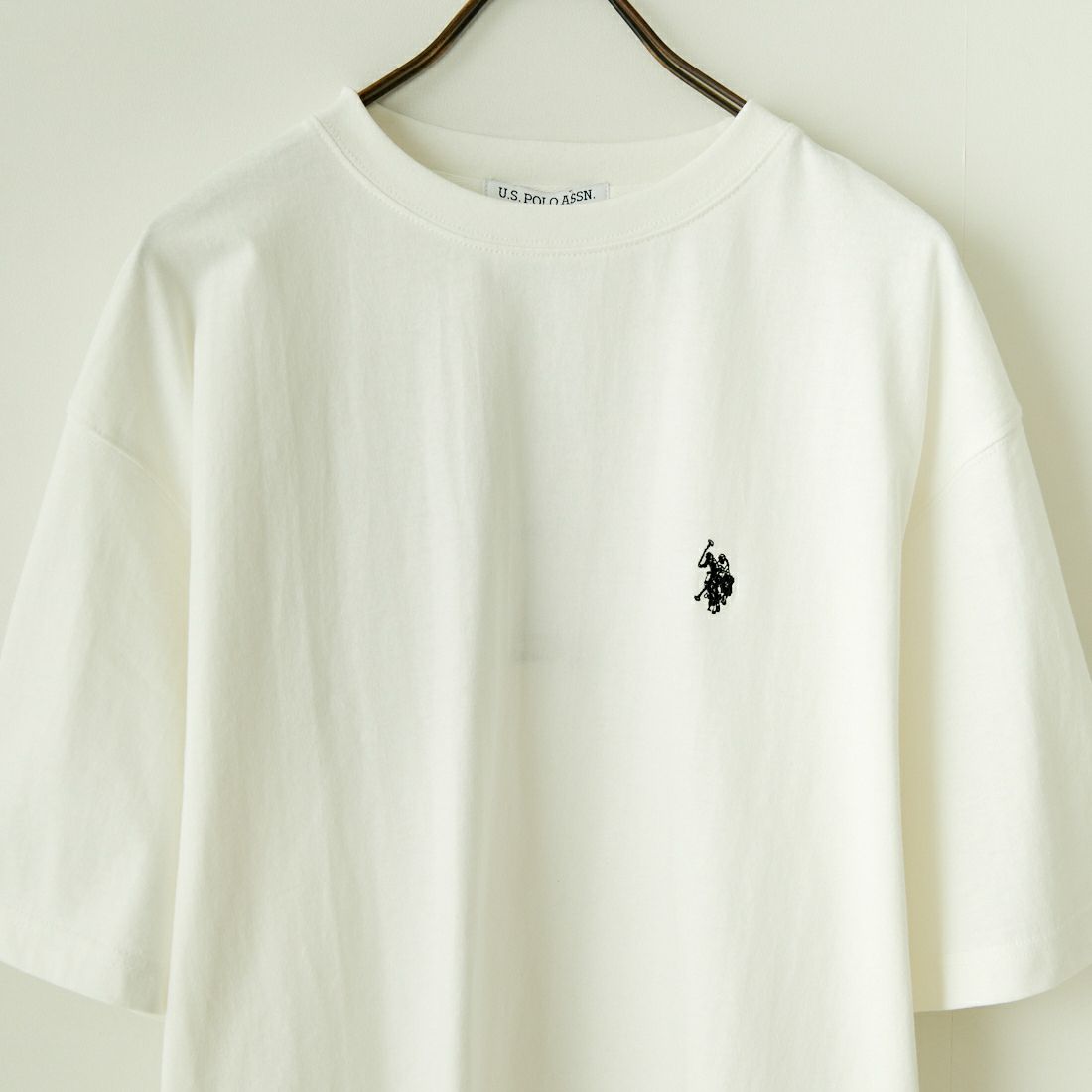 U.S.POLO ASSN. [ユーエスポロアッスン] 別注 ワンポイントロゴ刺繍 ショートスリーブTシャツ [PLM42216IN-JF] ﾎﾜｲﾄ