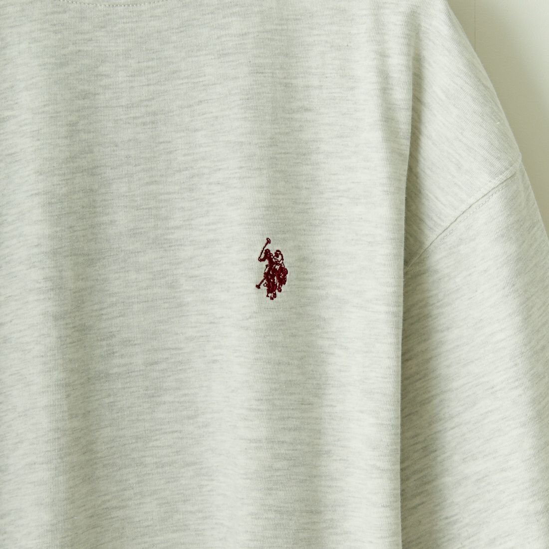 U.S.POLO ASSN. [ユーエスポロアッスン] 別注 ワンポイントロゴ刺繍 ショートスリーブTシャツ [PLM42216IN-JF] Aｸﾞﾚｰ