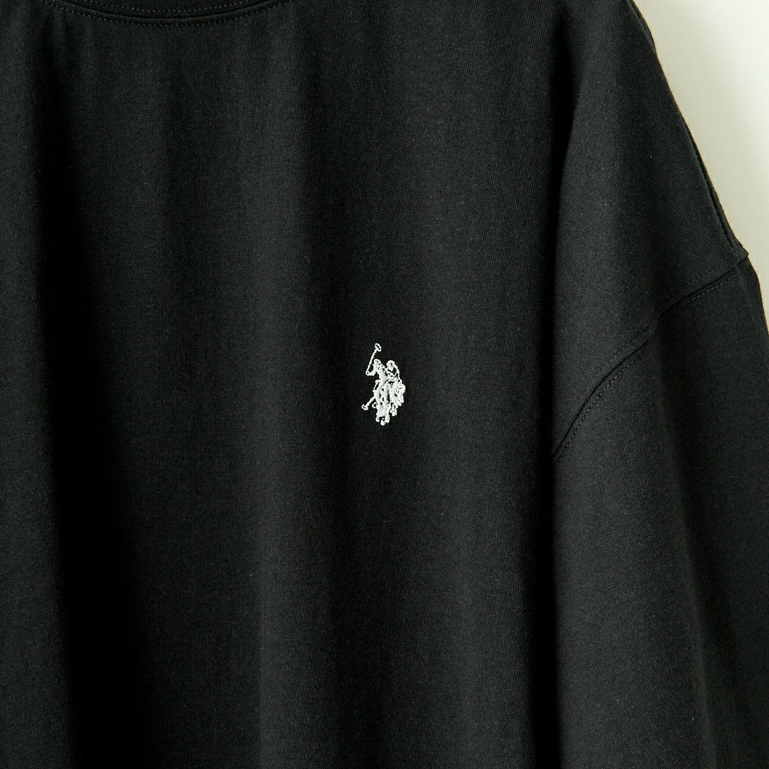 U.S.POLO ASSN. [ユーエスポロアッスン] 別注 ワンポイントロゴ刺繍 ショートスリーブTシャツ [PLM42216IN-JF] ﾌﾞﾗｯｸ