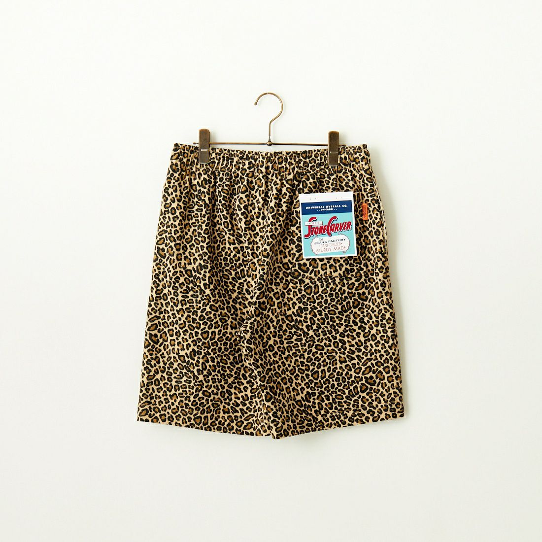 UNIVERSAL OVERALL [ユニバーサルオーバーオール] 別注 シェフショートパンツ [U2411657IN-JF] LEOPARD BE