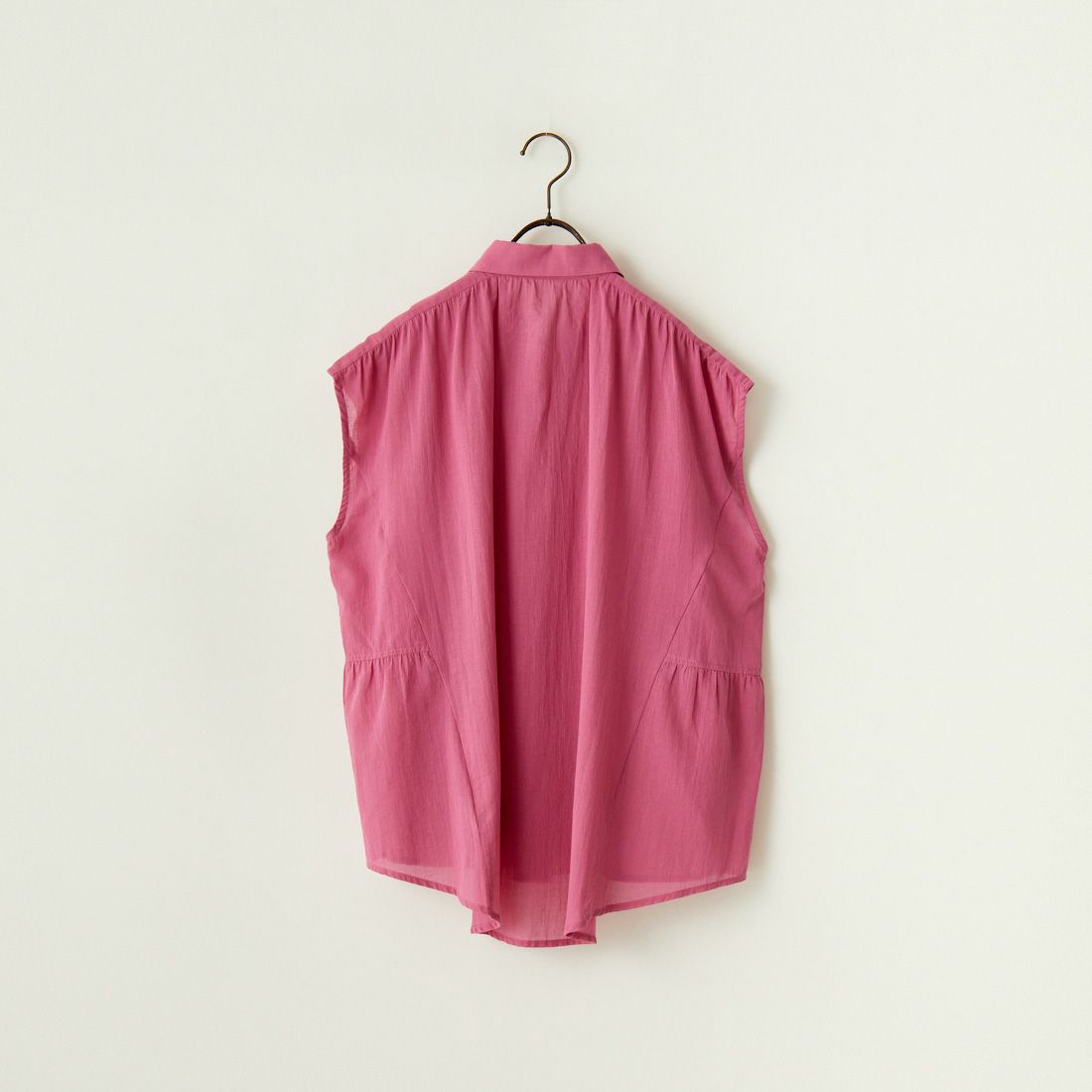 ALLUMER [アリュメール] フレンチスリーブコットンギャザーブラウス [8274703] 120 PINK