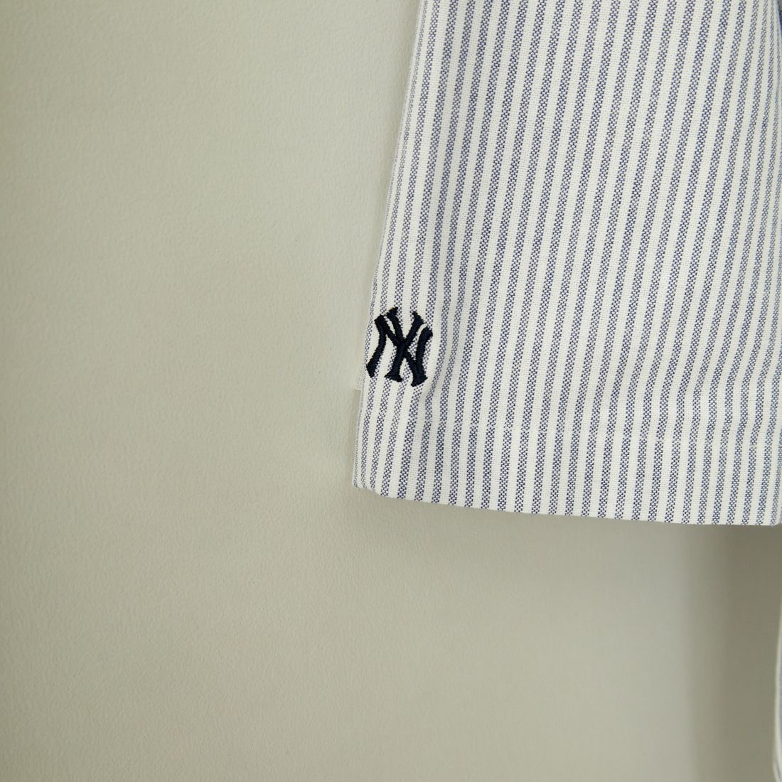 Fanatics [ファナティクス] 別注 ワンポイント刺繍ロゴ ボタンダウンシャツ [ML2124SS2-JF] NVY ST/NY