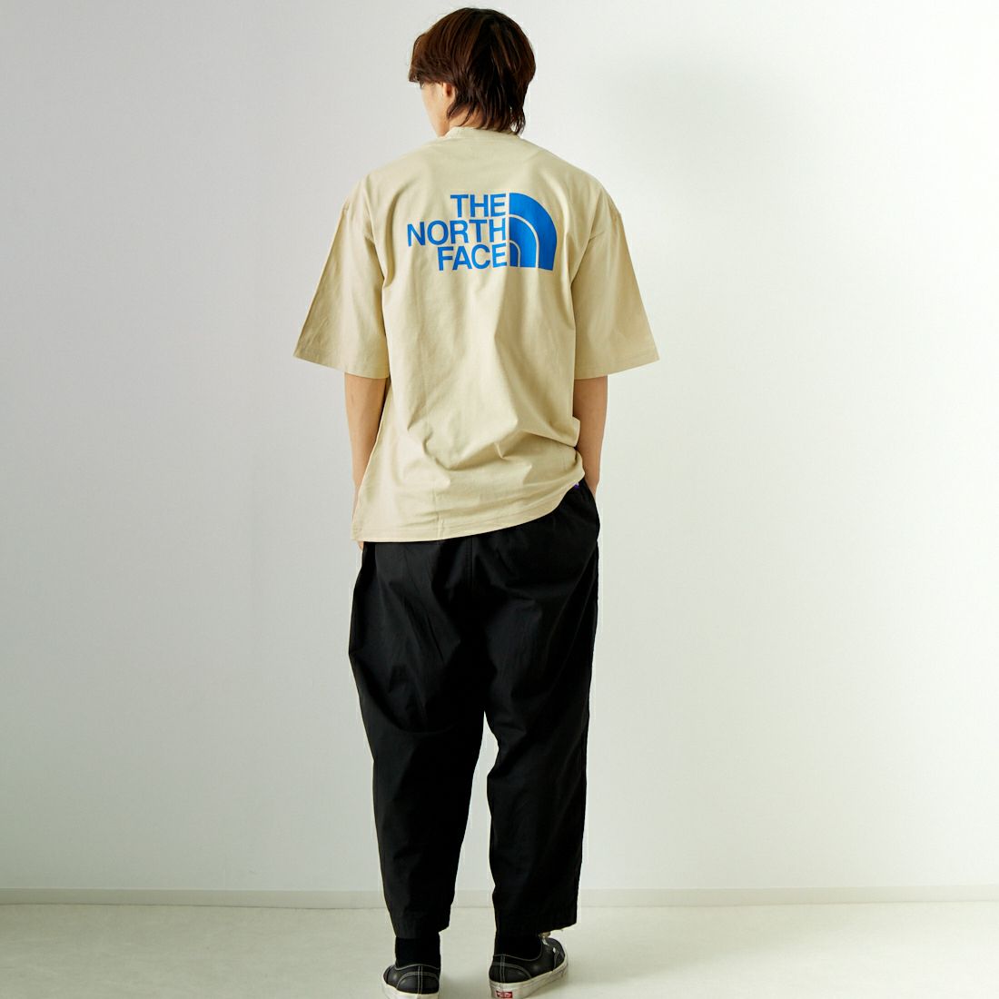 THE NORTH FACE [ザ ノースフェイス] ショートスリーブ シンプルカラースキームTシャツ [NT32434] GL &&モデル身長：179cm 着用サイズ：XL&&