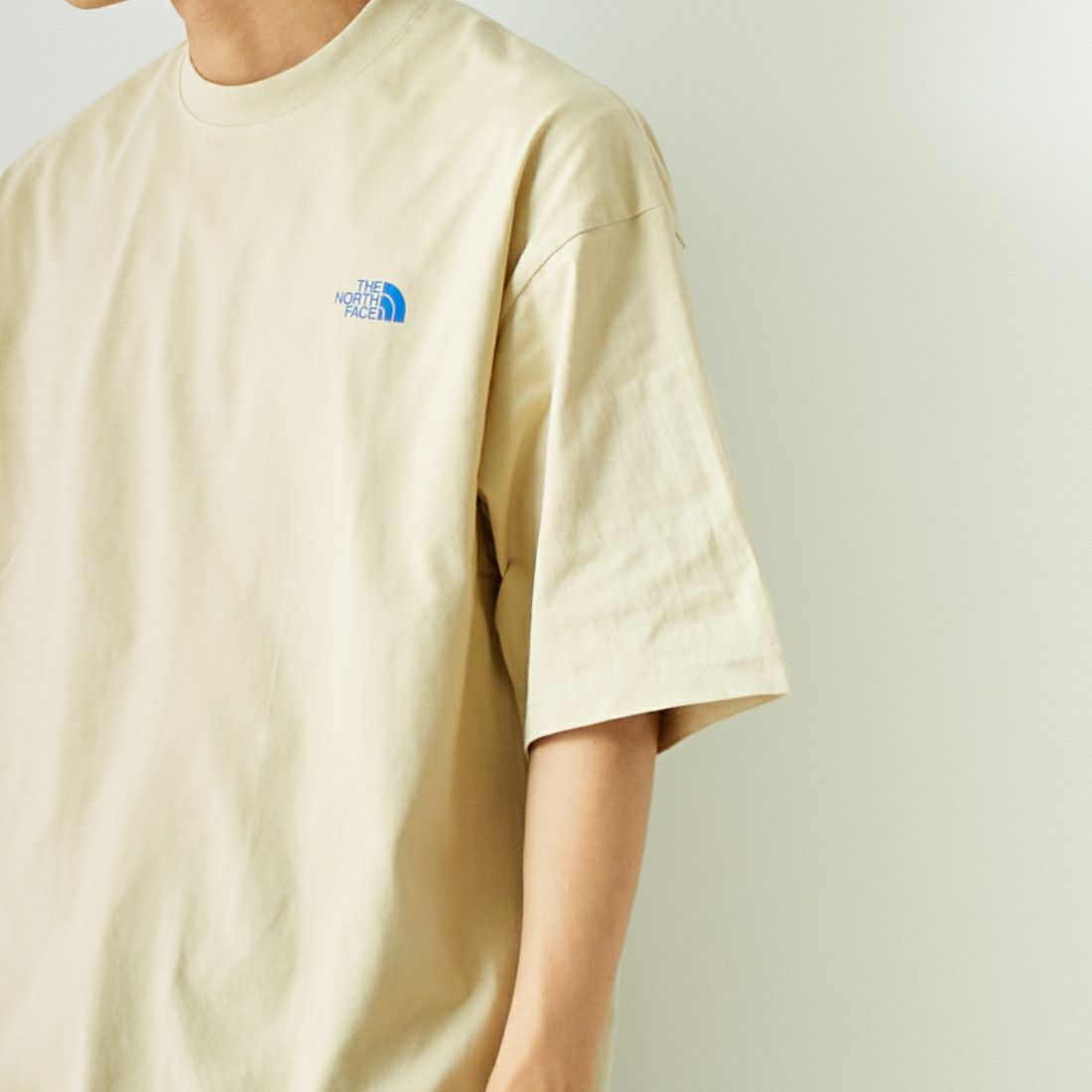 THE NORTH FACE [ザ ノースフェイス] ショートスリーブ シンプルカラースキームTシャツ [NT32434] GL &&モデル身長：179cm 着用サイズ：XL&&