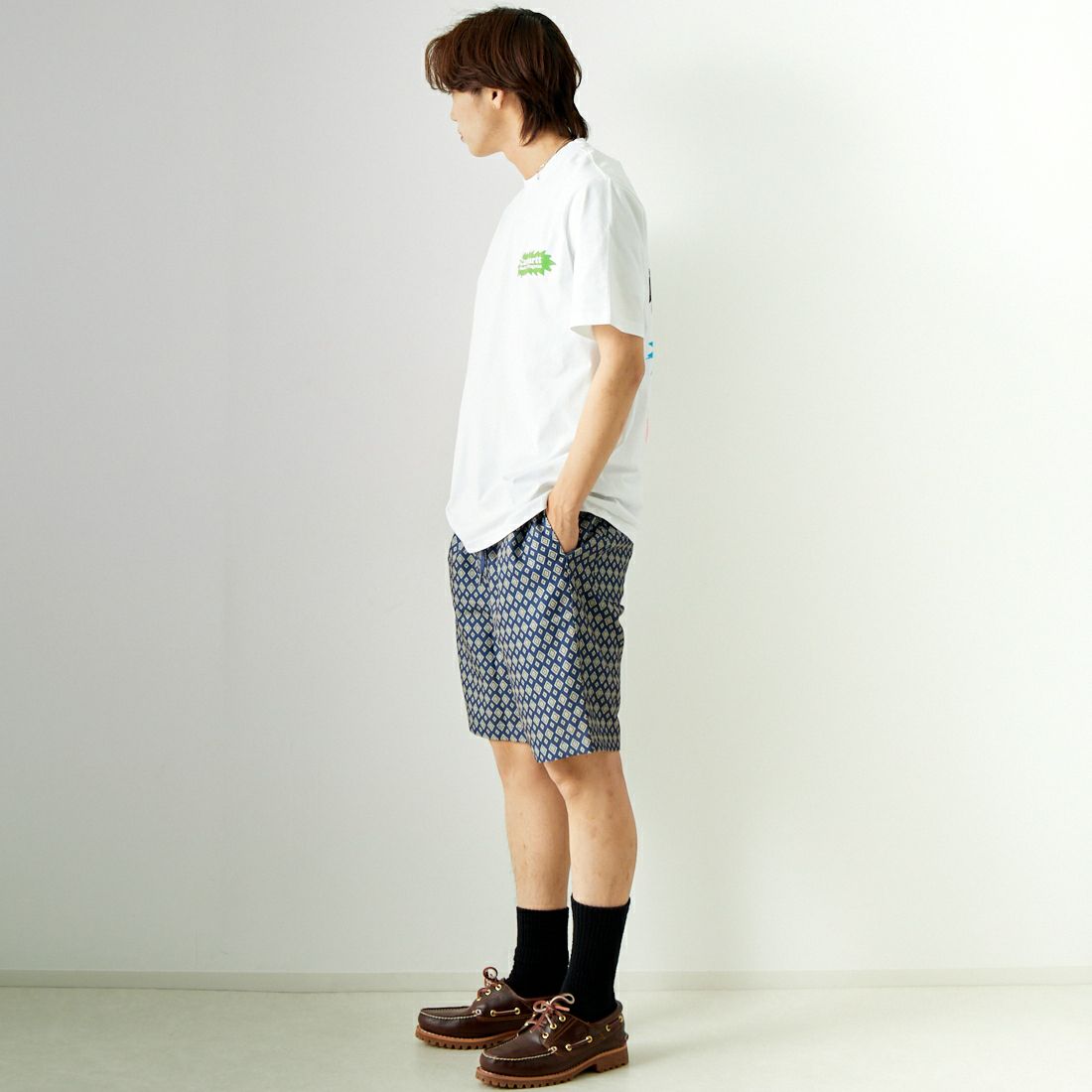 carhartt WIP [カーハートダブリューアイピー] ショートスリーブ バムTシャツ [I033162] WHITE &&モデル身長：179cm 着用サイズ：L&&