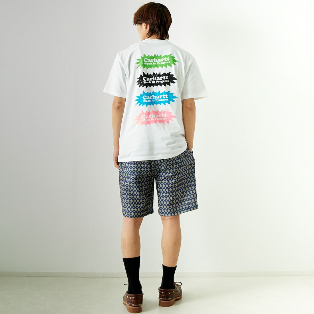carhartt WIP [カーハートダブリューアイピー] ショートスリーブ バムTシャツ [I033162] WHITE &&モデル身長：179cm 着用サイズ：L&&