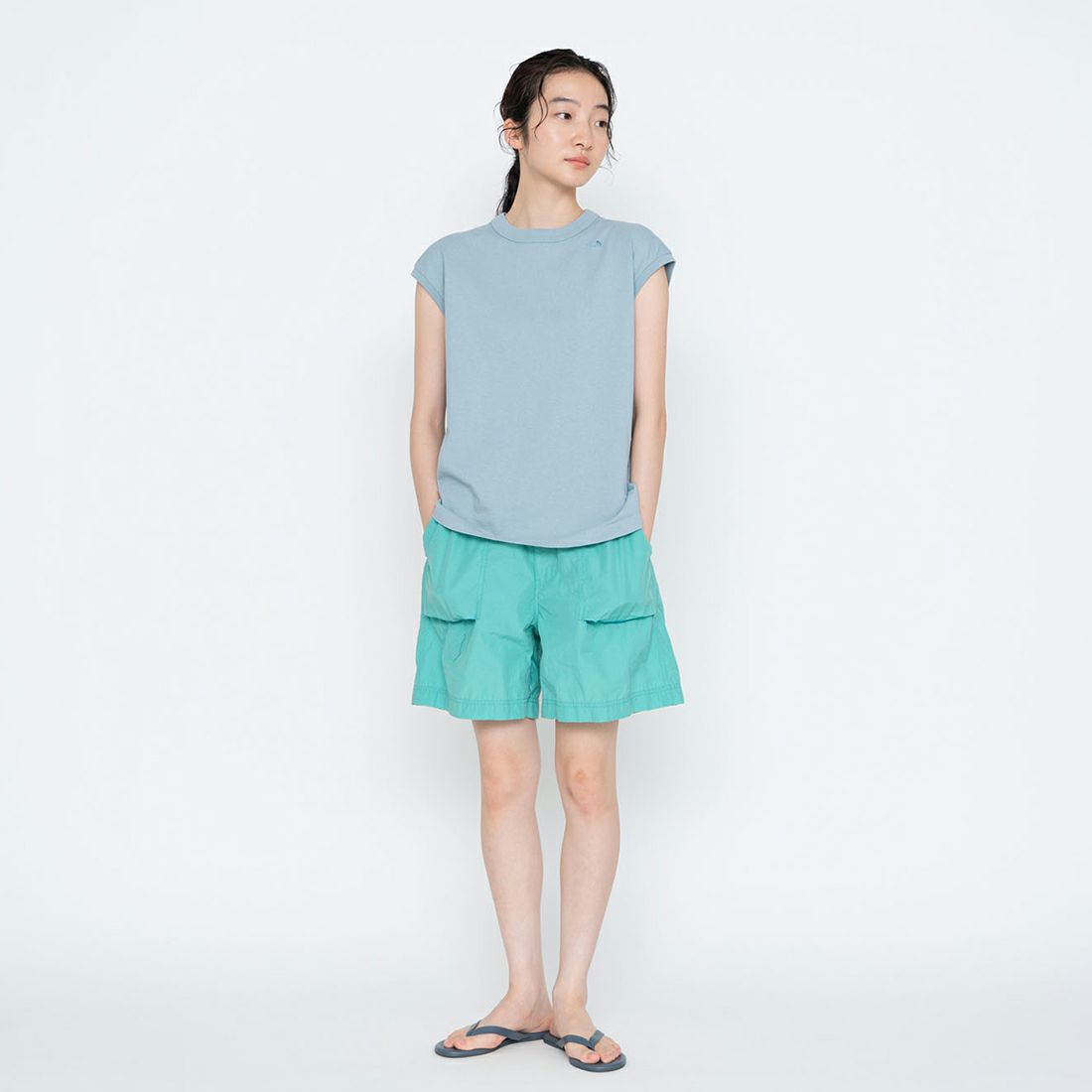 THE NORTH FACE PURPLE LABEL [ザ ノースフェイス パープルレーベル] 5.5oz スリーブレスブラウス [NTW3426N] BH B.GRAY