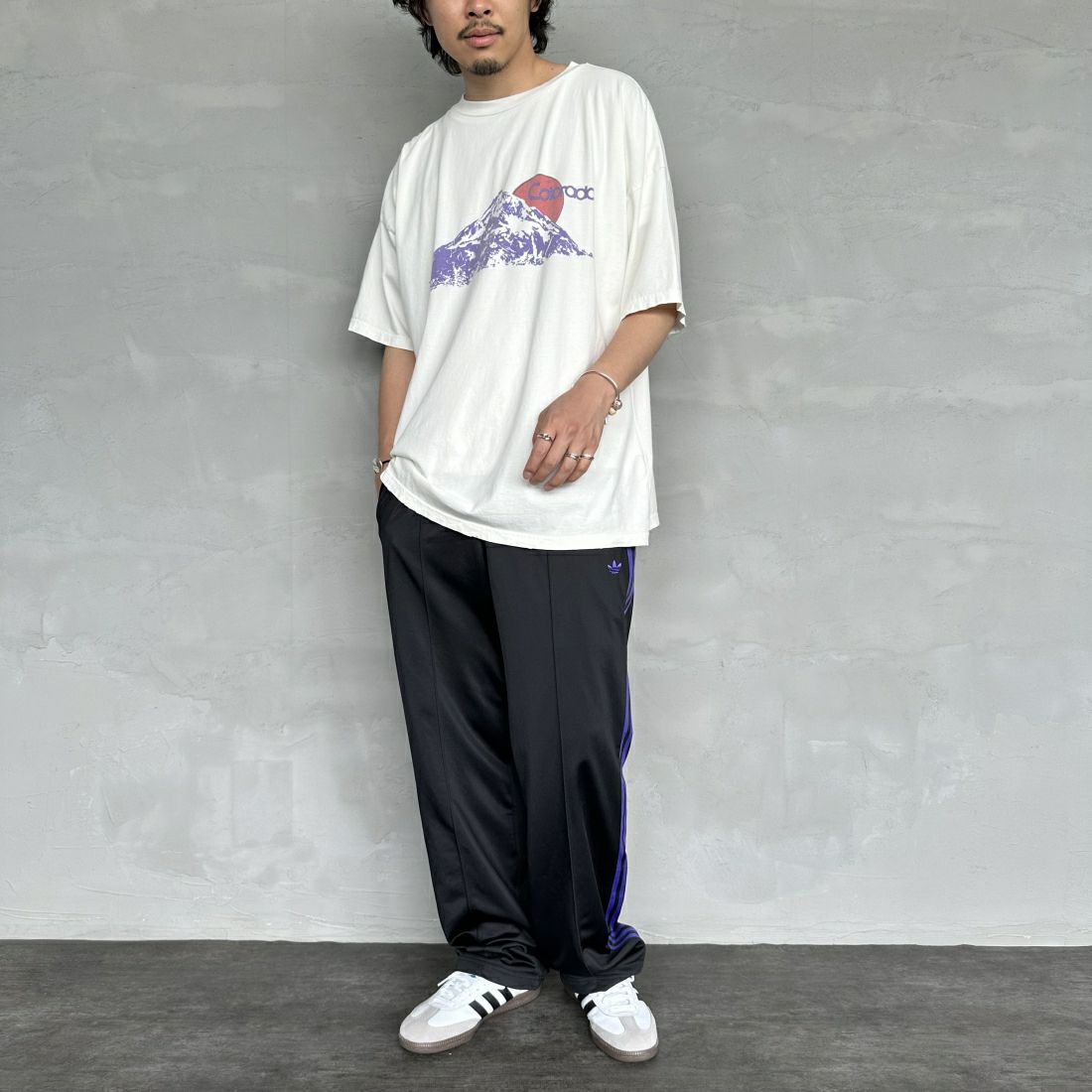 REMI RELIEF [レミレリーフ] 別注 ビッグプリントTシャツ COLORADO [RN26349316-JF] OFF WHITE &&モデル身長：173cm 着用サイズ：M&&