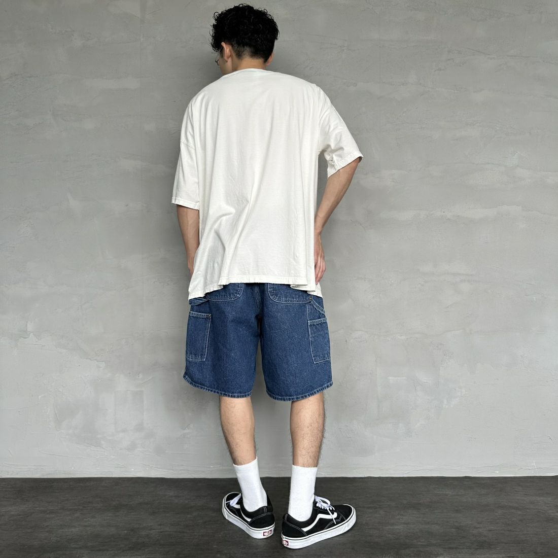 REMI RELIEF [レミレリーフ] 別注 ビッグプリントTシャツ YOSEMITE [RN26349317-JF] OFF WHITE &&モデル身長：168cm 着用サイズ：M&&