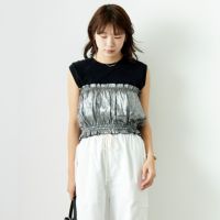 77 ｼﾙﾊﾞｰ&&モデル身長：167cm 着用サイズ：2&&