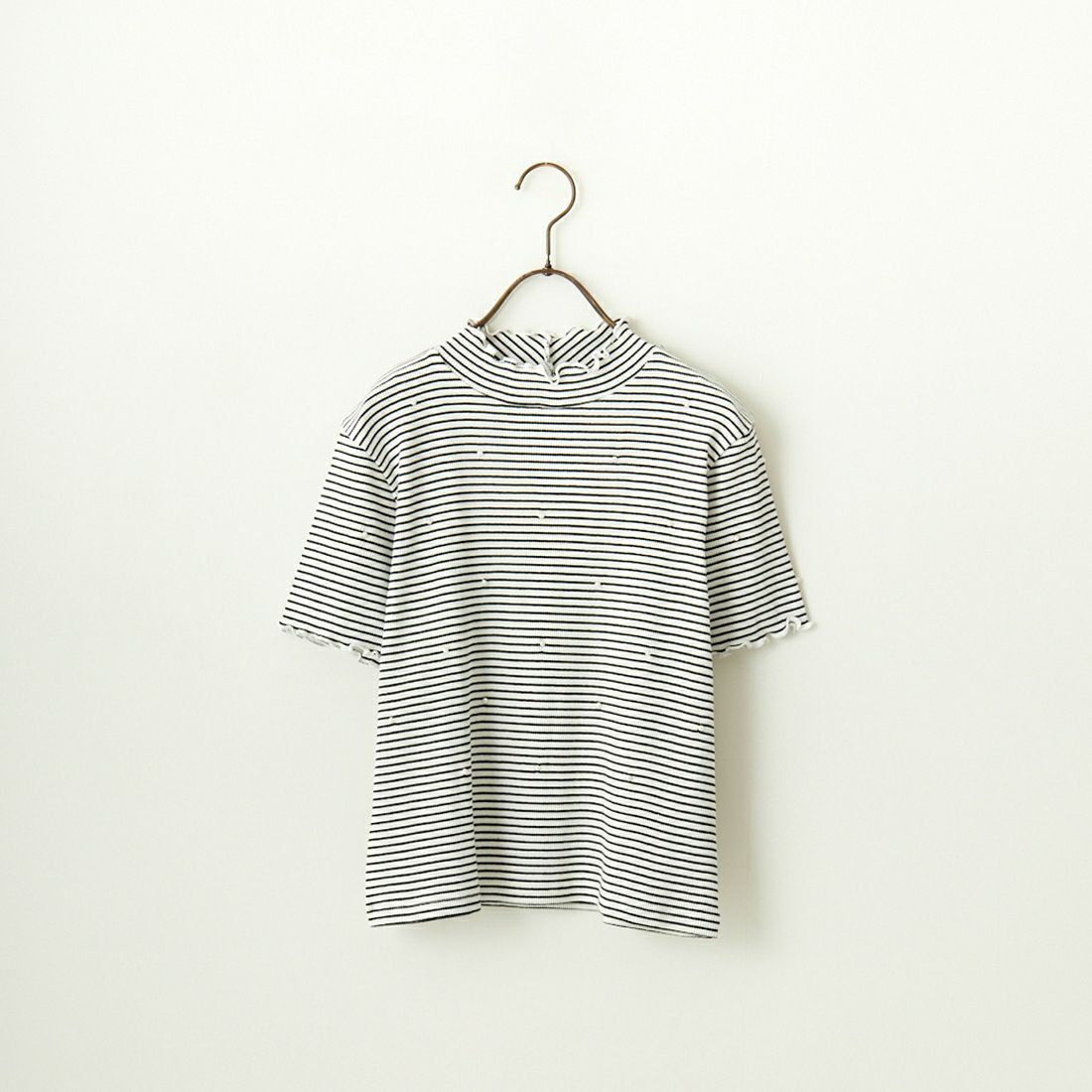 By/m [バイエム] クロップド丈 パールデザインカットソー [24112100] 50 OFF/BLK