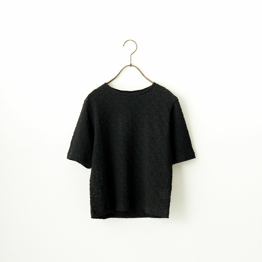 By/m [バイエム] 花柄ジャガードレースカットソー [24112101] 09 BLACK