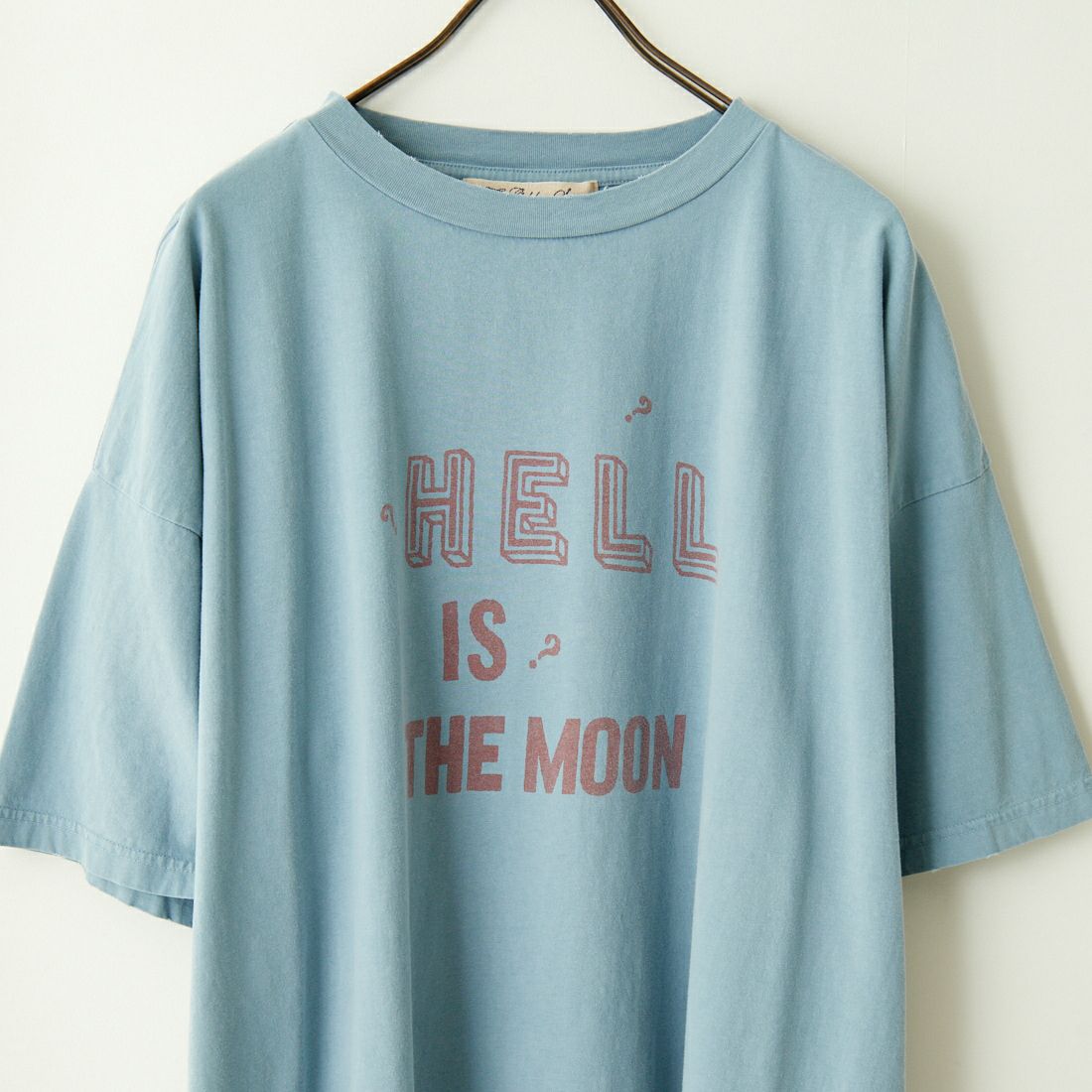REMI RELIEF [レミレリーフ] 別注 ビッグプリントTシャツ HELL IS THEMOON [RN26349328-JF] SAX