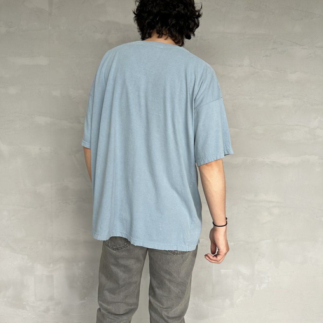 REMI RELIEF [レミレリーフ] 別注 ビッグプリントTシャツ ELCENTRO [RN26349331-JF] SAX &&モデル身長：173cm 着用サイズ：M&&