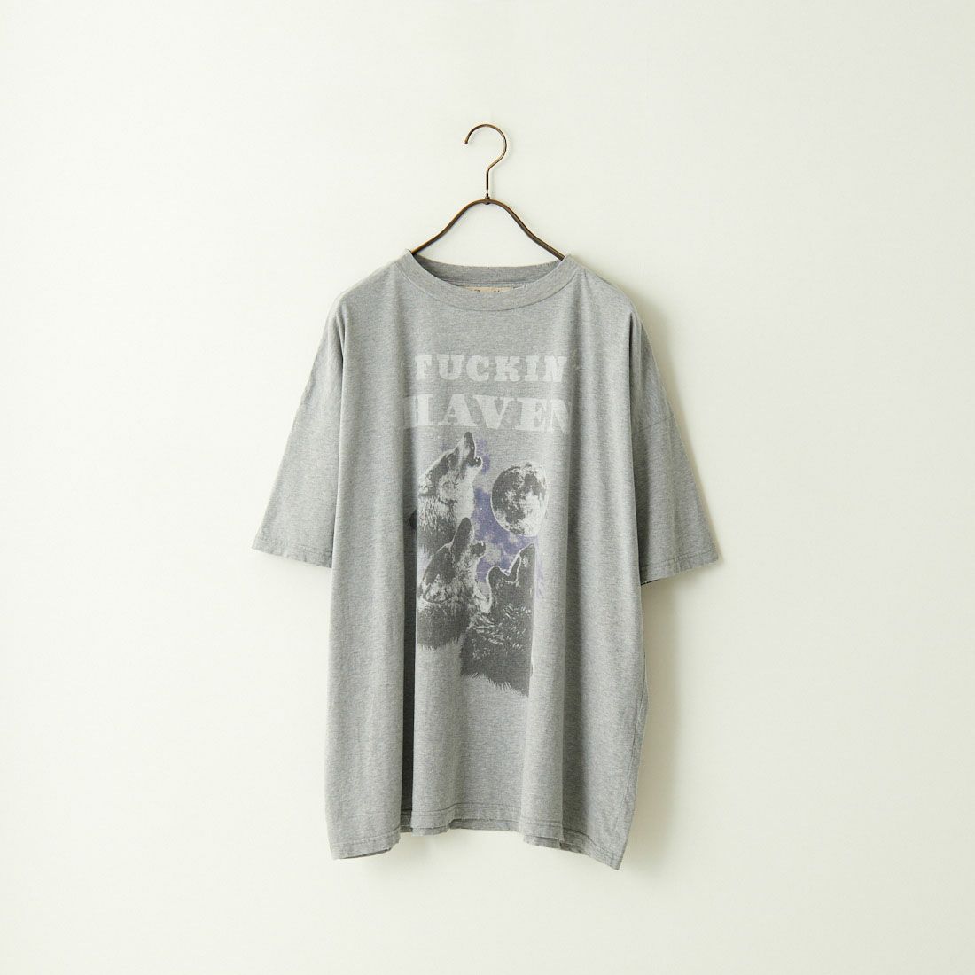 REMI RELIEF [レミレリーフ] 別注 ビッグプリントTシャツ FUCKIN HAVEN [RN26349333-JF] H.GRAY