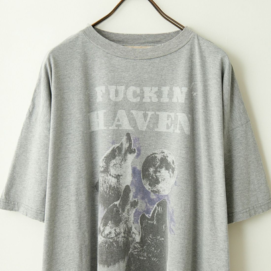 REMI RELIEF [レミレリーフ] 別注 ビッグプリントTシャツ FUCKIN HAVEN [RN26349333-JF] H.GRAY