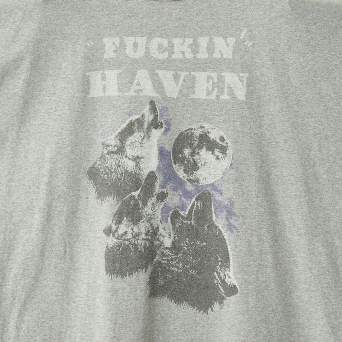REMI RELIEF [レミレリーフ] 別注 ビッグプリントTシャツ FUCKIN HAVEN [RN26349333-JF] H.GRAY