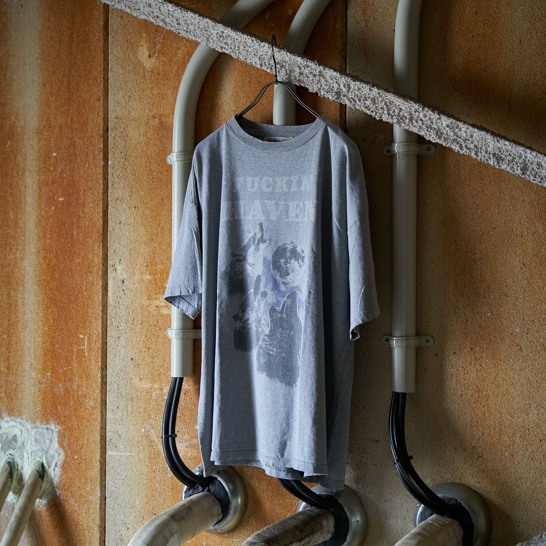 REMI RELIEF [レミレリーフ] 別注 ビッグプリントTシャツ FUCKIN HAVEN [RN26349333-JF] H.GRAY
