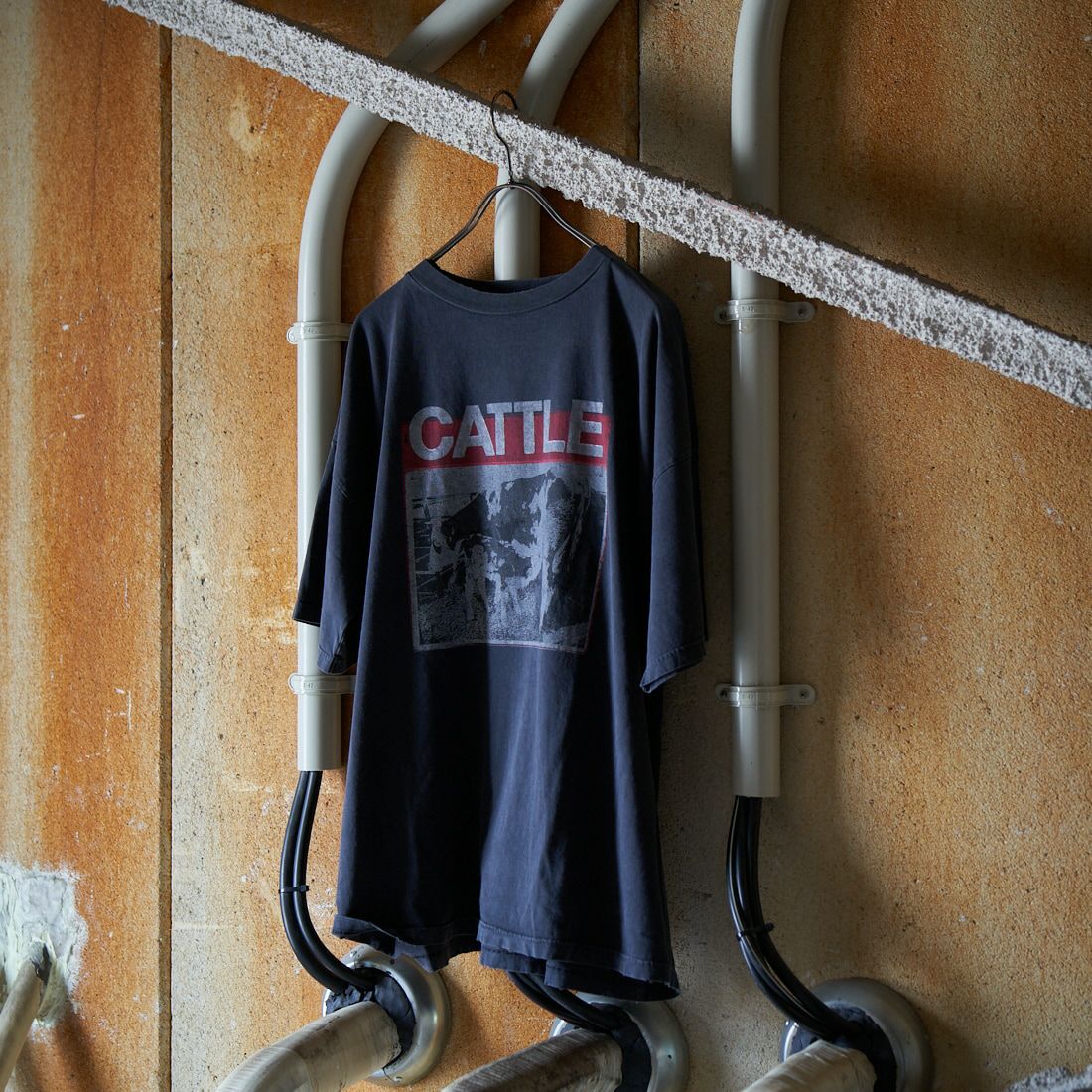 REMI RELIEF [レミレリーフ] 別注 ビッグプリントTシャツ CATTLE [RN26349305-JF] BLACK
