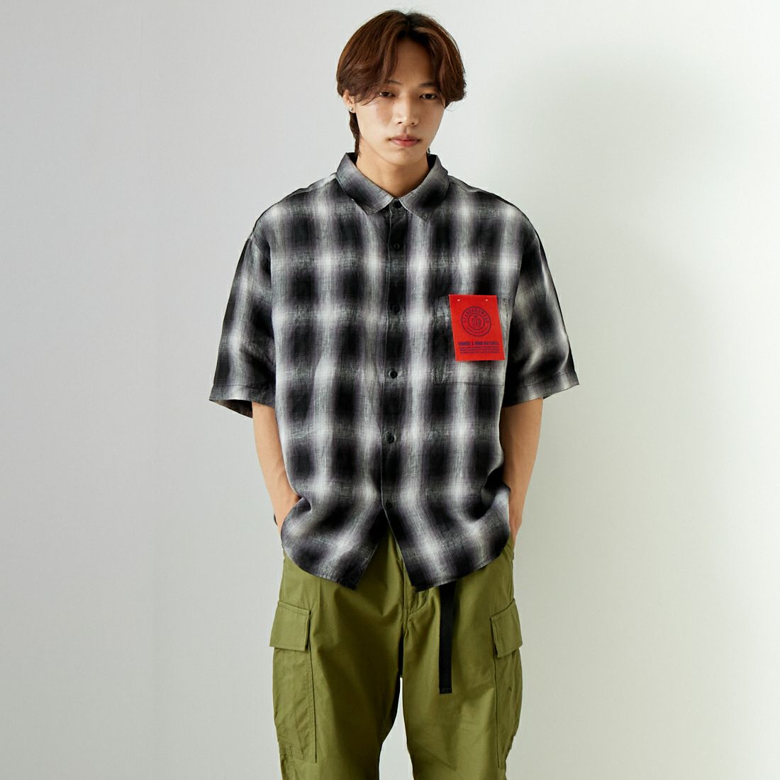 830 BLK CH&&モデル身長：179cm 着用サイズ：M&&