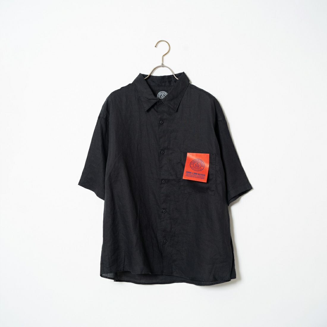 Jeans Factory Clothes [ジーンズファクトリークローズ] フレンチリネンワイドレギュラーカラーシャツ [BFP611] 840 BLACK