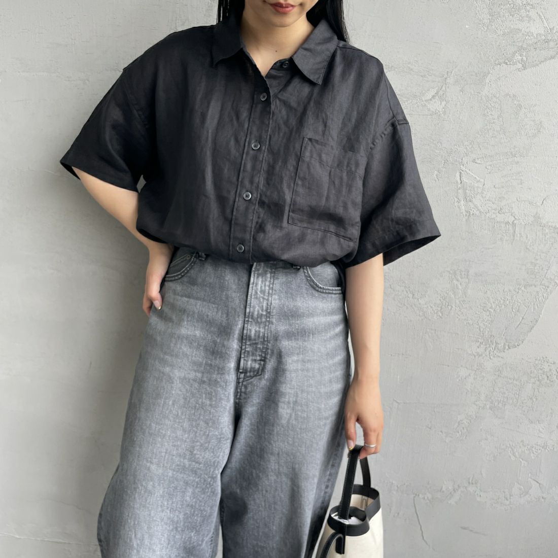 840 BLACK&&モデル身長：156cm 着用サイズ：F&&