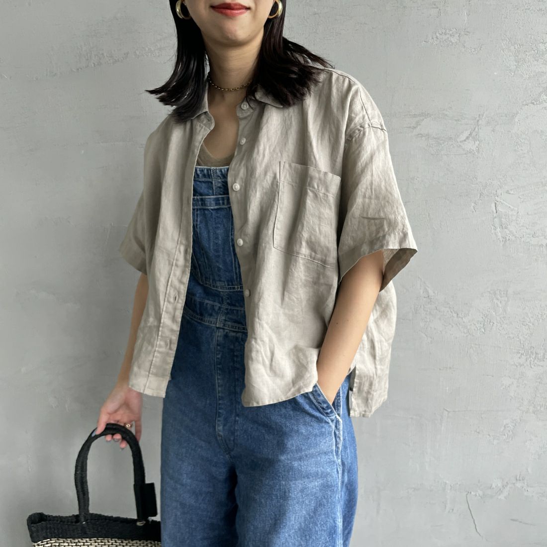 710 BEIGE&&モデル身長：163cm 着用サイズ：F&&