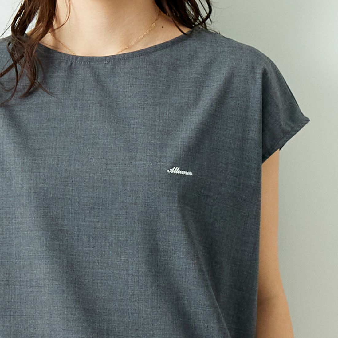 ALLUMER [アリュメール] T/RコクーンシルエットTブラウス [8254706] 805 CHARCO
