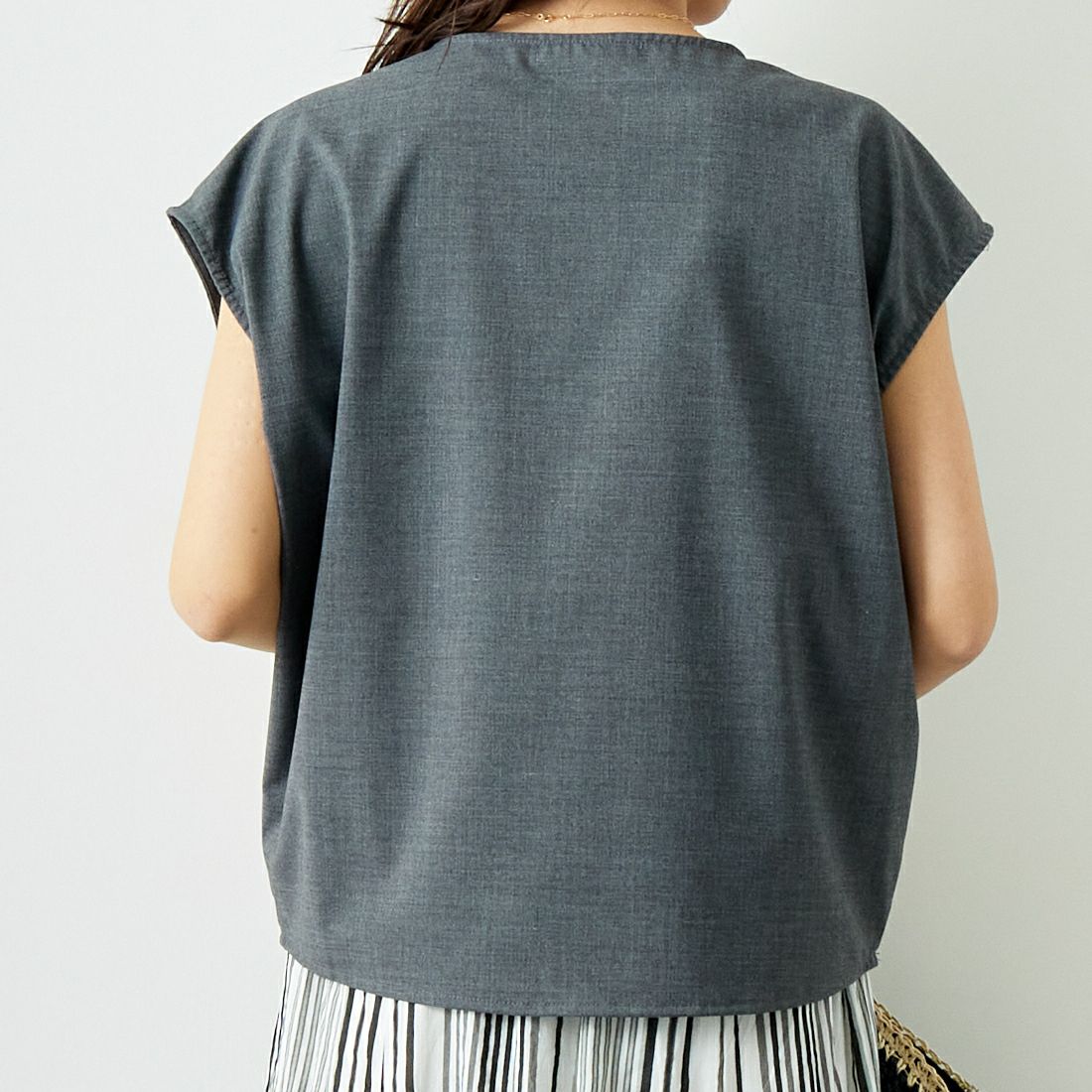 ALLUMER [アリュメール] T/RコクーンシルエットTブラウス [8254706] 805 CHARCO