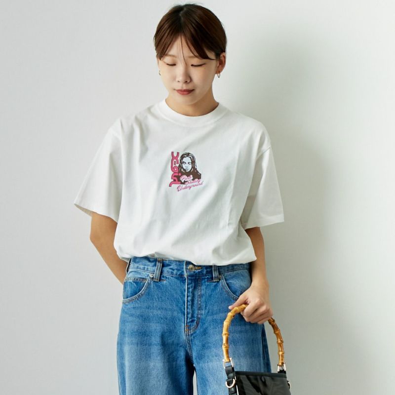 X-girl [エックスガール] フェイス＆ロゴTシャツ [105242011017]｜ジーンズファクトリー公式通販サイト - JEANS  FACTORY Online Shop