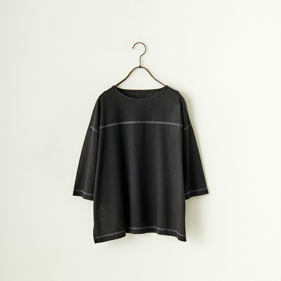 KHA:KI [カーキ] スラブワイドトップス [MIL24SCS3405] BLACK